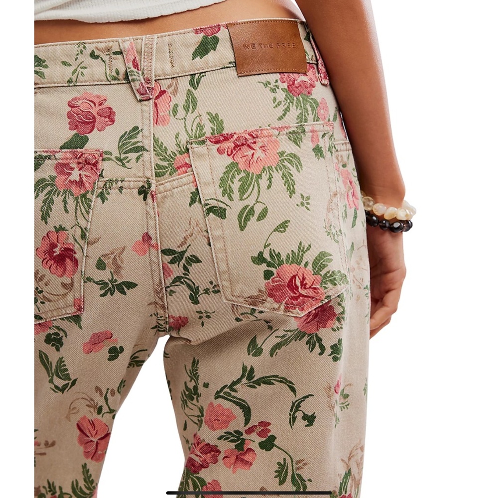 We The Free Deep Trance Printed Crop Jeans in Wallpaper Floral Sz 28 NWT $128R - Picture 6 of 8